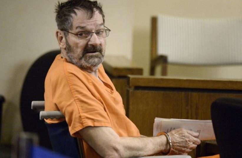Frazier Glenn Cross Jr, also known as Glenn Miller, sits in a courtroom in Olathe, Kansas (photo credit: REUTERS)