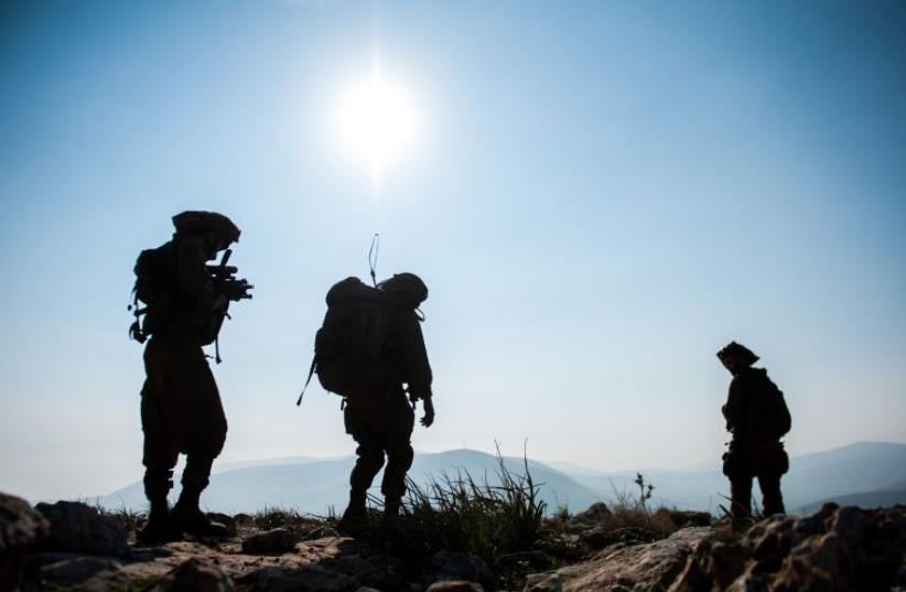 The Givati Brigade completed a training exercise to prepare the soldiers for combat in the northern region (photo credit: IDF SPOKESPERSON'S UNIT)