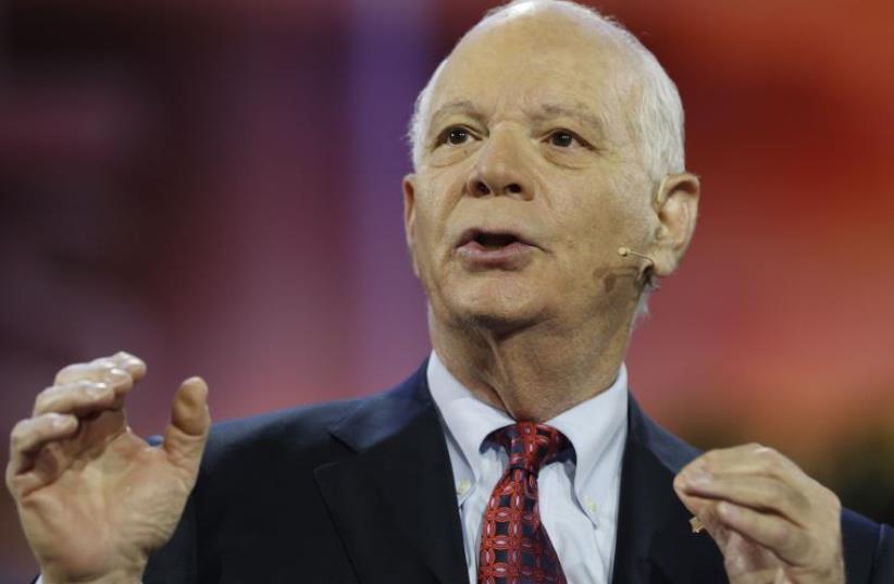 Sen. Ben Cardin (D-MD) addresses the AIPAC policy conference in Washington (photo credit: REUTERS)