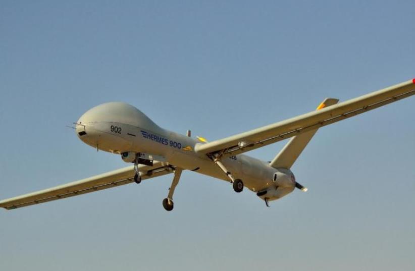 The Elbit-made Hermes 900 unmanned aerial vehicle (photo credit: ELBIT)