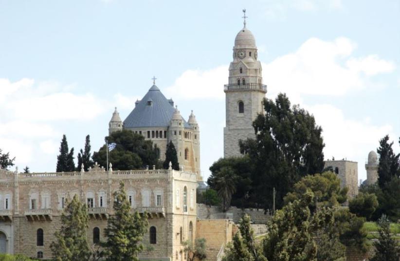 Dormition Abbey and the adjacent Greek Orthodox Seminary (photo credit: SHMUEL BAR-AM)