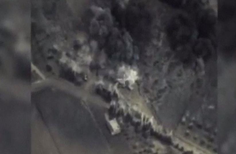Russia releases footage of airstrikes in Syria (photo credit: screenshot)