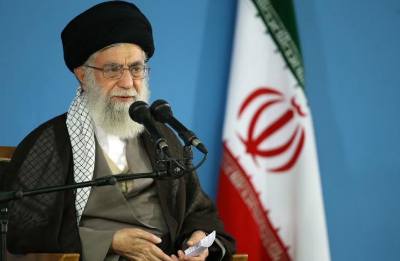 Iran's supreme leader Ayatollah Ali Khamenei (photo credit: LEADER.IR / AFP)
