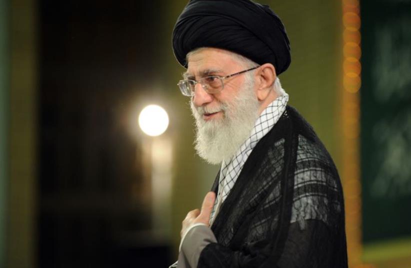 Iran's supreme leader Ayatollah Ali Khamenei (photo credit: HO - / IRANIAN SUPREME LEADER'S WEBSITE / AFP)