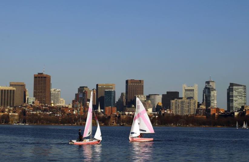 The Charles River in front of the Boston skyline (photo credit: REUTERS)