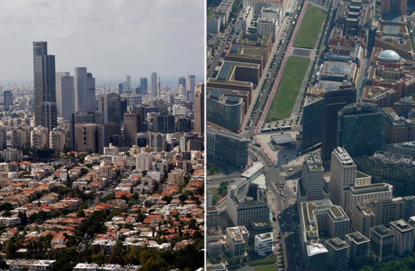 Tel Aviv and Berlin aerial views (photo credit: REUTERS)