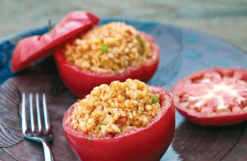 Author Joumana Accad's bulgur wheat and tomato pilaf flavored with allspice and sautéed onions (photo credit: JOUMANA ACCAD)