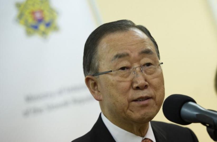 United Nations Secretary-General Ban Ki-moon (photo credit: AFP PHOTO)