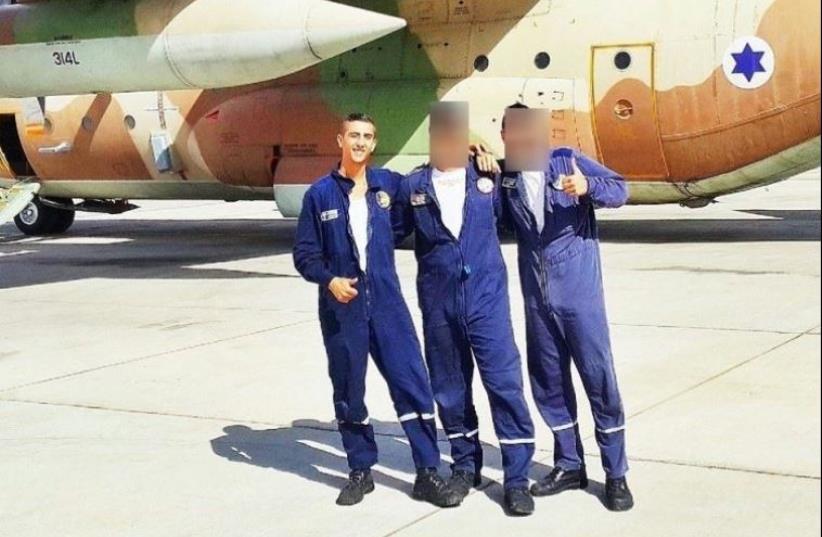 IAF soldier Arik Martuin (far left) with his comrades (photo credit: Courtesy)