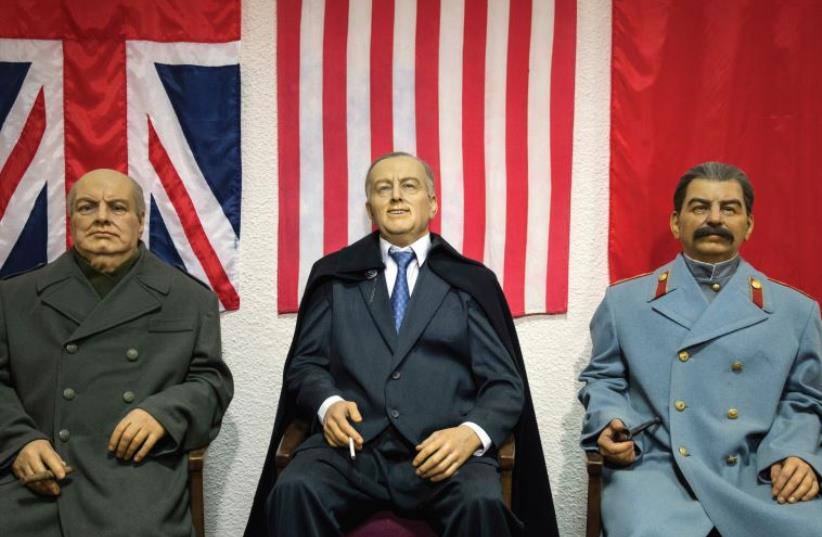 A WAX figurine of Franklin Roosevelt on display at Yalta earlier this year. (photo credit: REUTERS)