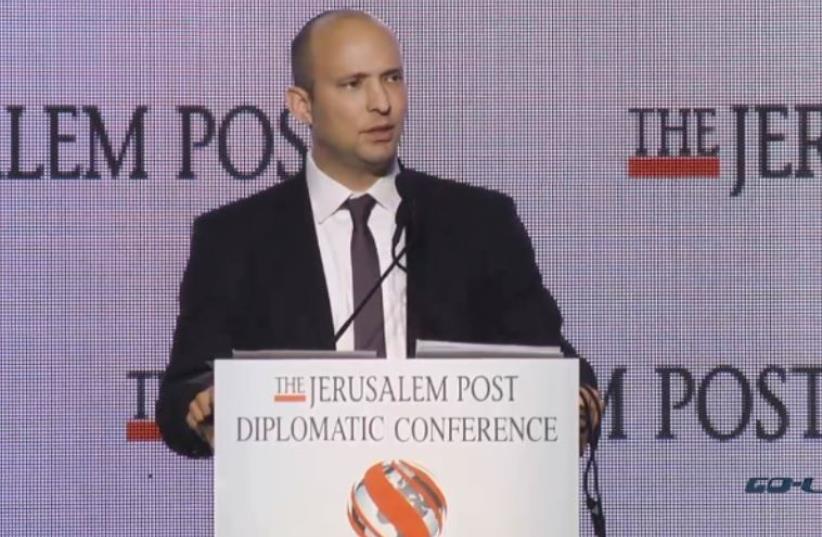 Naftali Bennett at the Jerusalem Post's Diplomatic Conference (photo credit: Courtesy)
