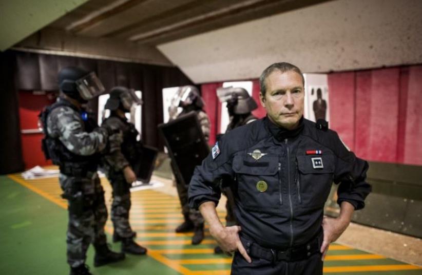 Jean Michel Fauvergue, head of the RAID special police forces unit, poses in Bievres, outside of Paris (photo credit: AFP PHOTO)