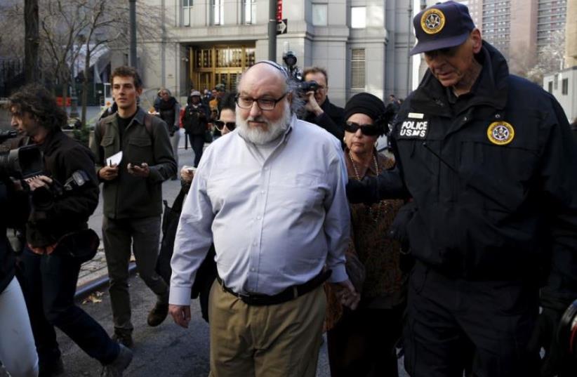Israeli spy Jonathan Pollard leaves a federal courthouse in New York (photo credit: REUTERS)