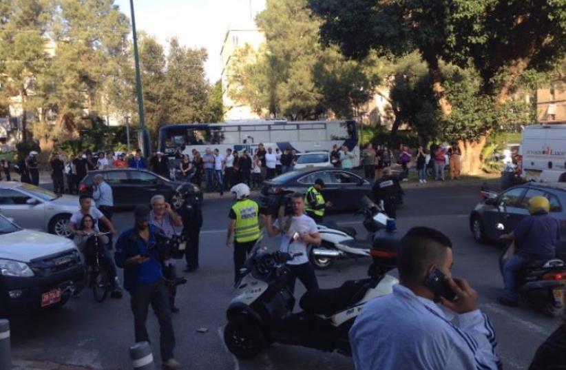 Scene of attempted stabbing attack in West Bank (photo credit: Courtesy)