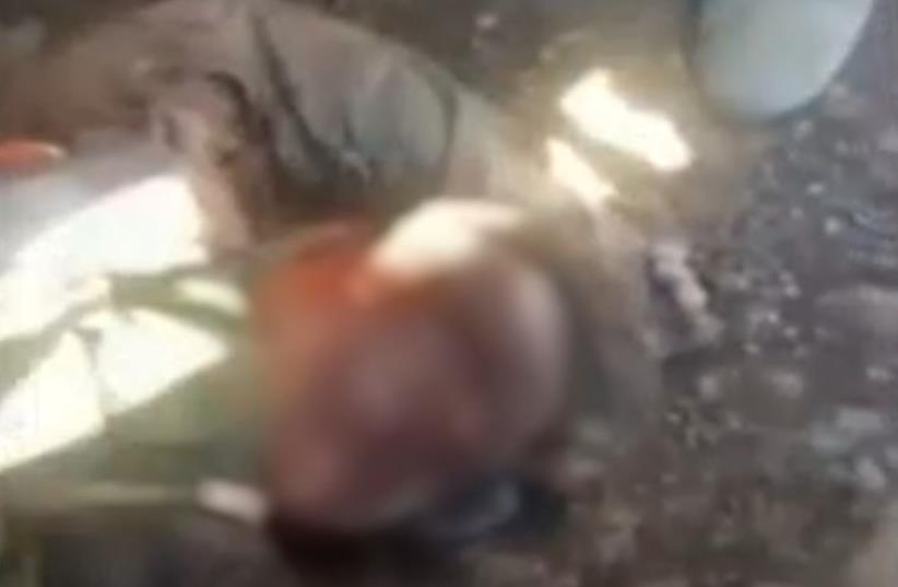 Video shows Russian pilot on ground (photo credit: screenshot)