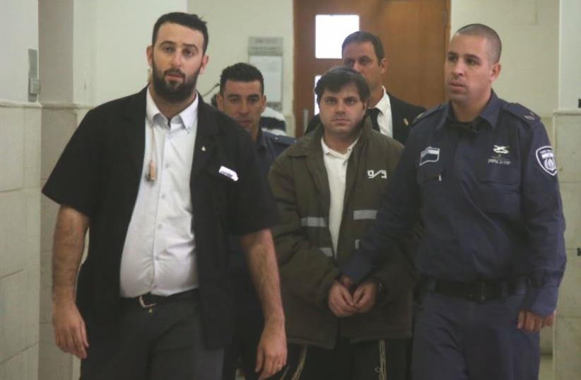 Yosef Haim Ben David in court November 30, 2015 ‏ (photo credit: MARC ISRAEL SELLEM/THE JERUSALEM POST)