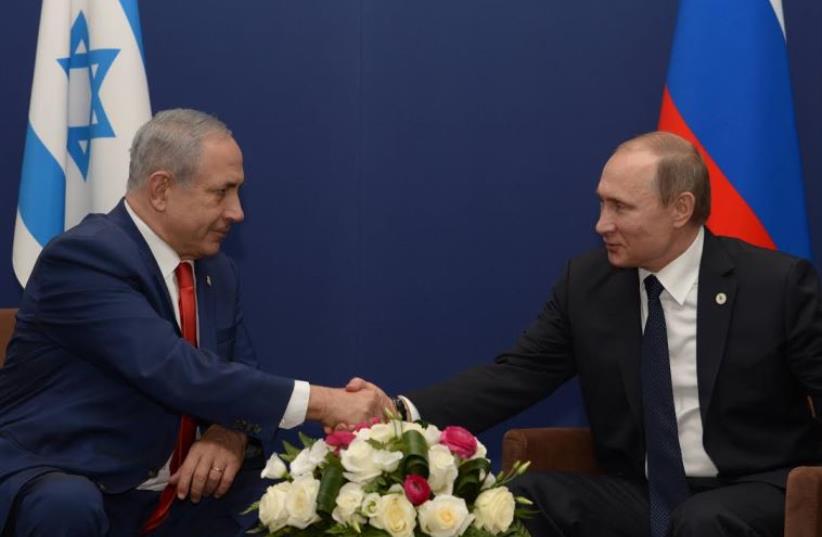Benjamin Netanyahu and Vladimir Putin. (photo credit: GPO)