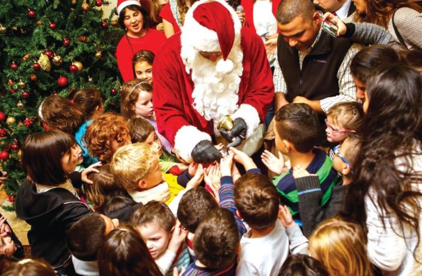 Santa Claus will greet Jerusalem’s children (photo credit: EYAL WEISS)