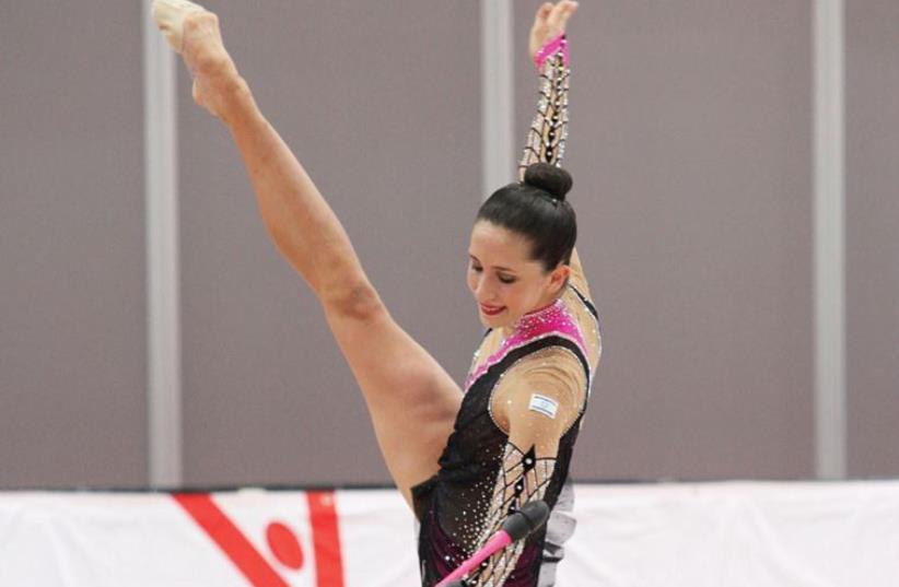 Rhythmic gymnast Neta Rivkin joined her fellow Olympic athletes in lighting candles on the second night of Hanukka (photo credit: Wikimedia Commons)