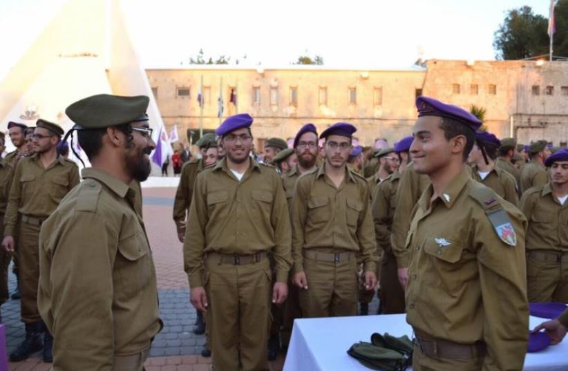 Haredi men enlist in IDF (photo credit: Courtesy)