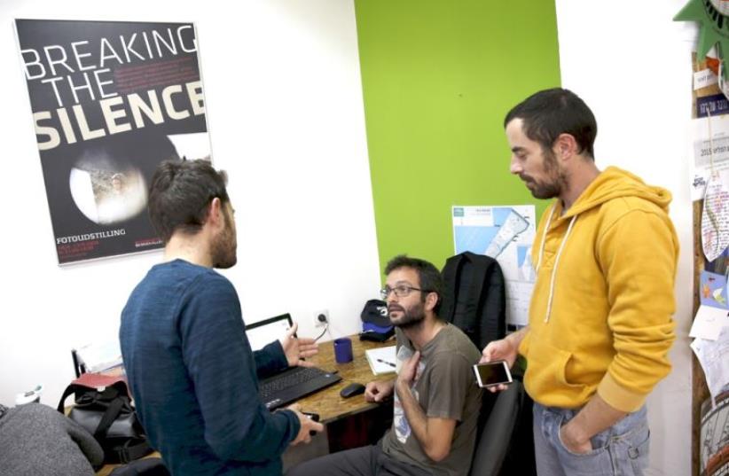 The offices of the Breaking the Silence organization in Tel Aviv (photo credit: REUTERS)