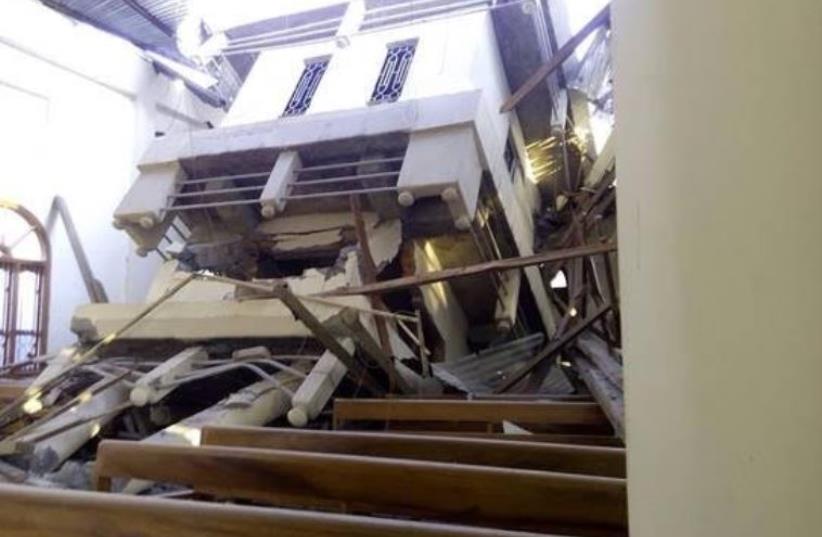 Damage to one of the synagogues in Manipur (photo credit: Courtesy)