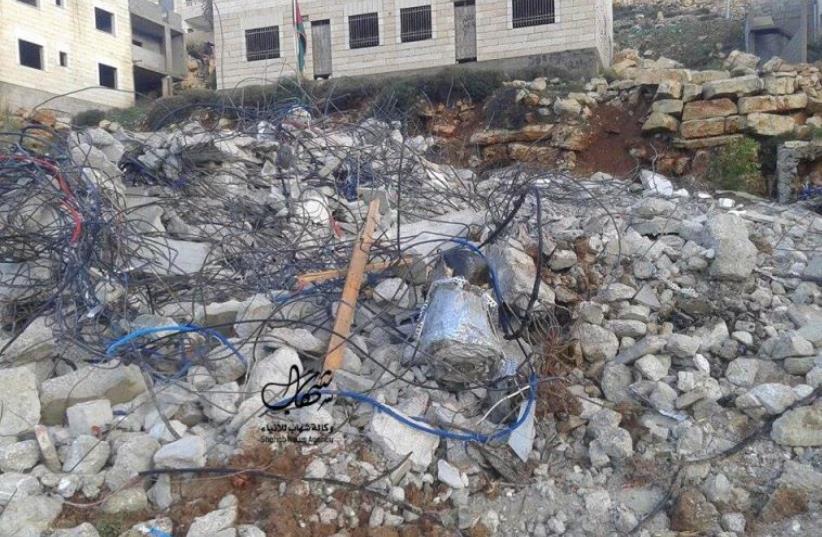 The house demolished by the IDF  (photo credit: ARAB MEDIA)