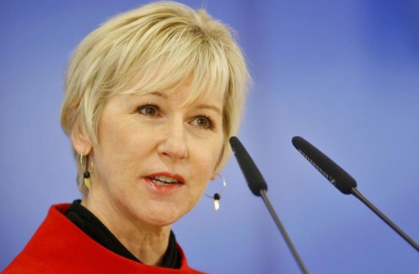 Swedish Foreign Minister Margot Wallstrom (photo credit: REUTERS)