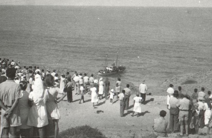 ‘Illegal’ aliya during the British Mandate (photo credit: MUSEUM OF NETANYA)