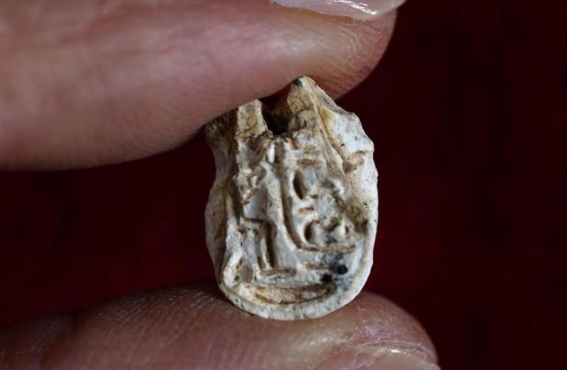 3,500-year-old seal found by hiker at the Horns of Hattin in the Lower Galilee (photo credit: COURTESY OF ISRAEL ANTIQUITIES AUTHORITY)
