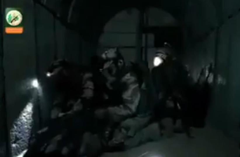 Hamas video depicting the underground realm of the terror group's tunnel operations (photo credit: screenshot)