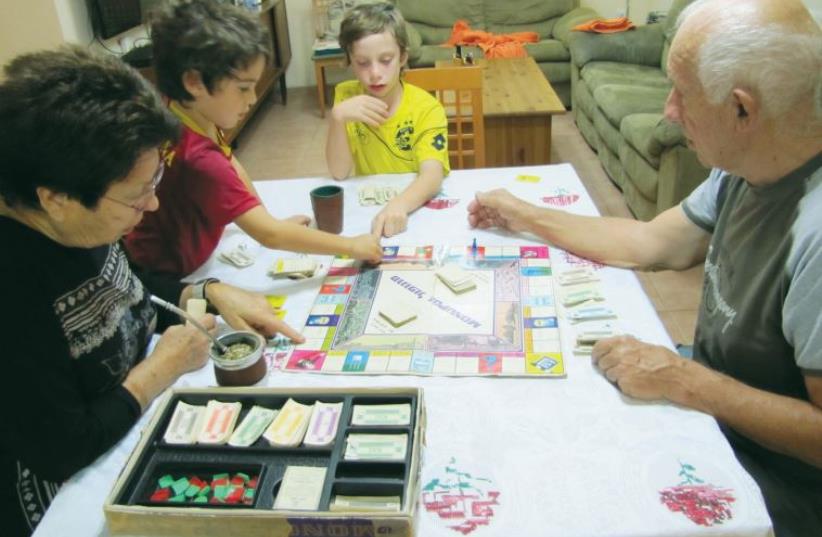 Savta Sylvia and Saba Abel still play Monopoly with their grandchildren (photo credit: ILANA SRAIER-PHILLIPS)