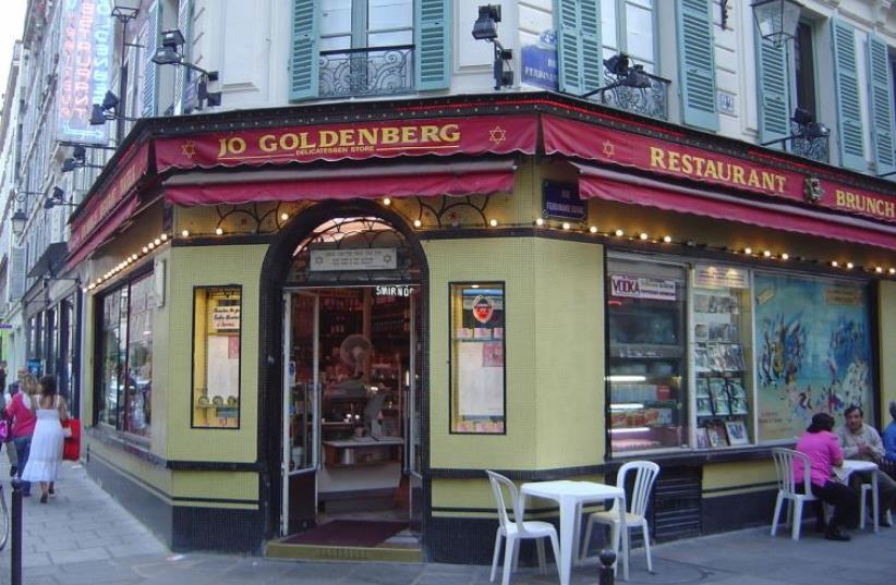 The Jo Goldenberg's restaurant seen in le Marais, Paris, France in 2005 (photo credit: WIKIMEDIA COMMONS/DAVID MONNIAUX)