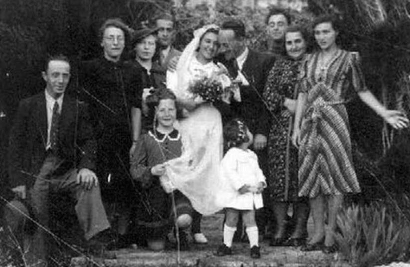 A Jewish couple’s wedding in the 1930s (photo credit: COURTESY CENTRAL ZIONIST ARCHIVE)