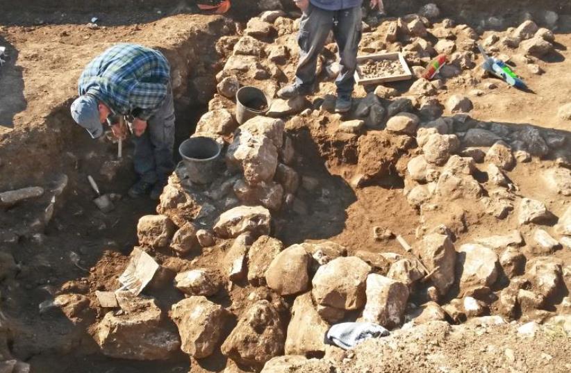 Archaeological excavations conducted at the northern Jerusalem site.  (photo credit: COURTESY OF ISRAEL ANTIQUITIES AUTHORITY)