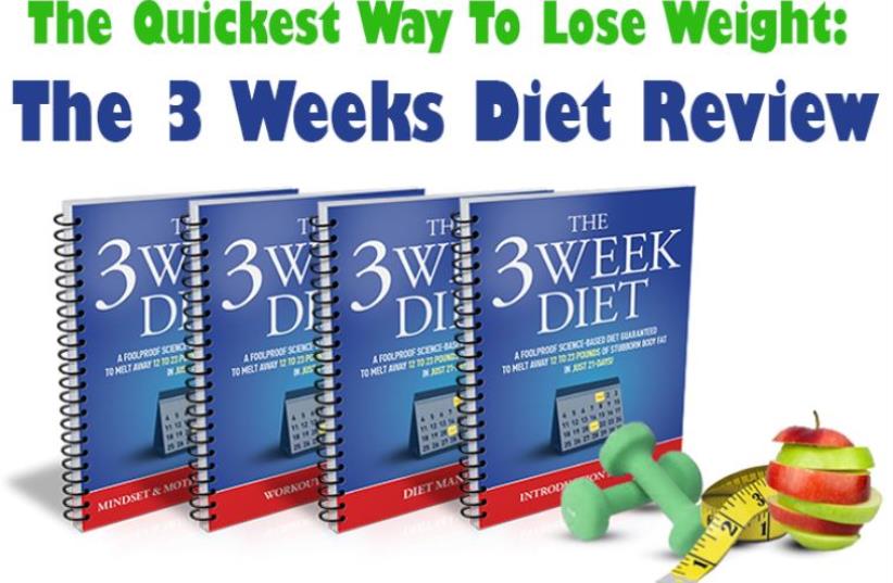 The Quickest Way To Lose Weight - The 3 Weeks Diet Review (photo credit: PR)