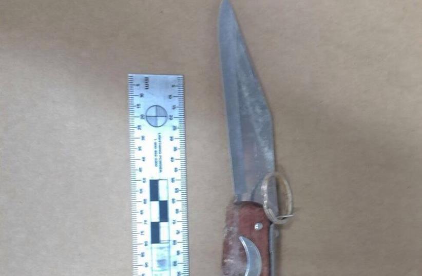 Knife used in Rahat stabbing (photo credit: PIPER FERGUSON)