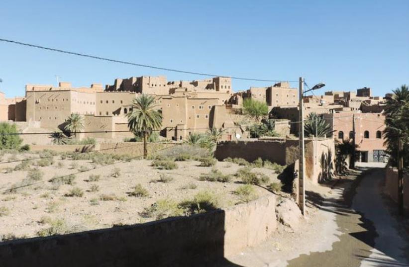 A view of the mud brick houses of Ouzazarte in the Atlas Mountains (photo credit: AUSTIN BOND)