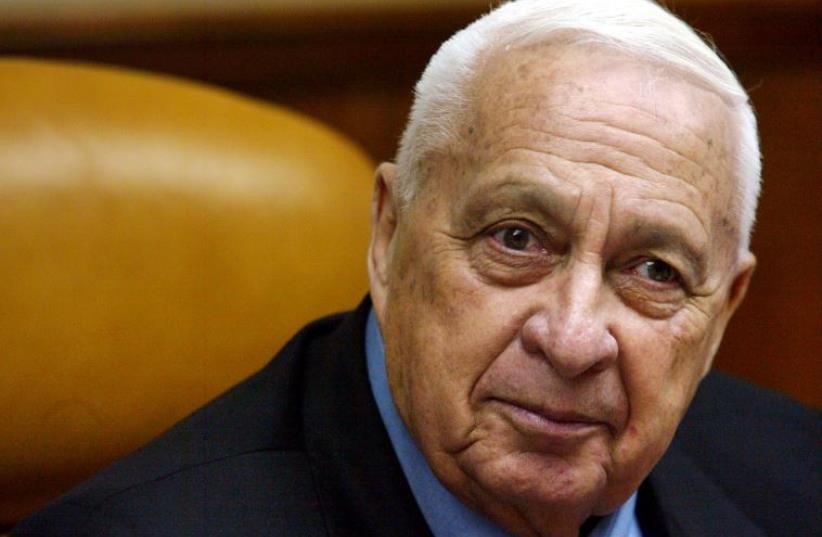 Then-premier Ariel Sharon attends a cabinet meeting in 2005 (photo credit: REUTERS)