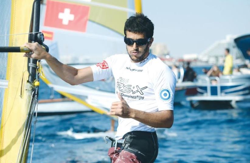 Israeli windsurfer Shahar Zubari (photo credit: AMIT SHISEL / EILAT MUNICIPALITY)