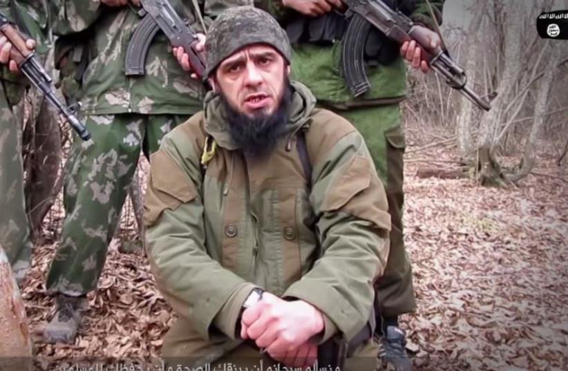 Still from video released by Islamic State's so-called 'Caucasus Province' (photo credit: screenshot)