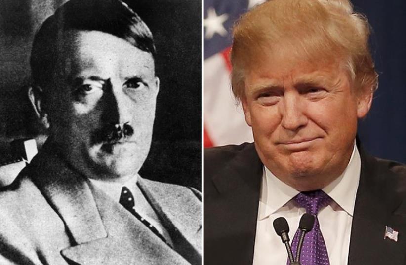 Adolf Hitler, Donald Trump (photo credit: REUTERS)