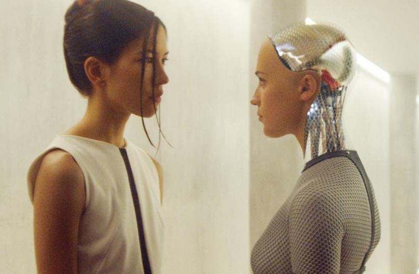 A scene from sci-fi thriller ‘Ex Machina,’ which follows a talk on language and fantasy (photo credit: Courtesy)