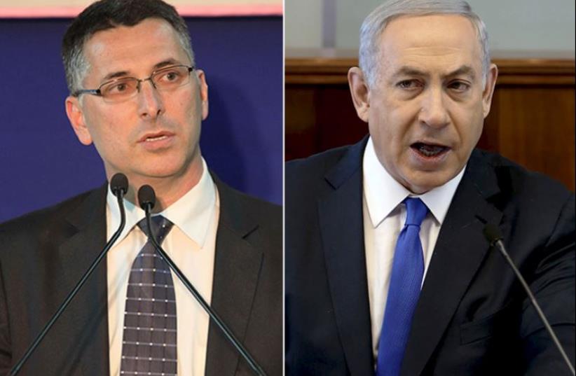 Netanyahu and Sa'ar (photo credit: REUTERS,MARC ISRAEL SELLEM)