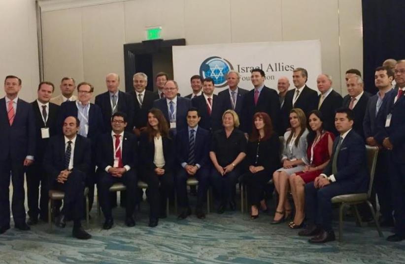 Latin American MPs sign resolution supporting Israel and opposing boycotts (photo credit: ISRAEL ALLIES FOUNDATION)