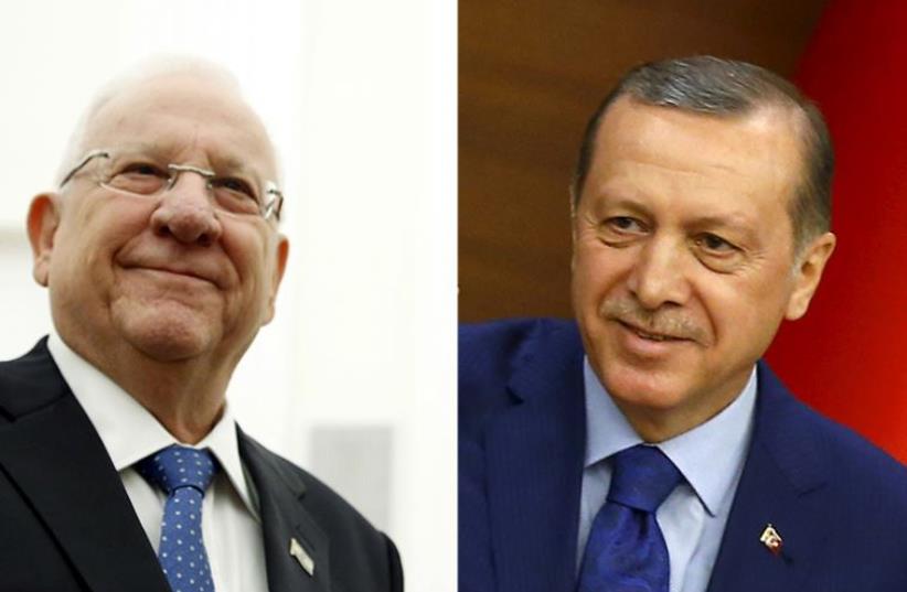 Rivlin and Erdogan (photo credit: REUTERS)