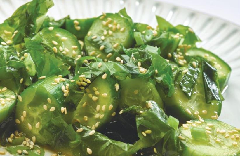 Seaweed and cucumber salad. (photo credit: Courtesy)