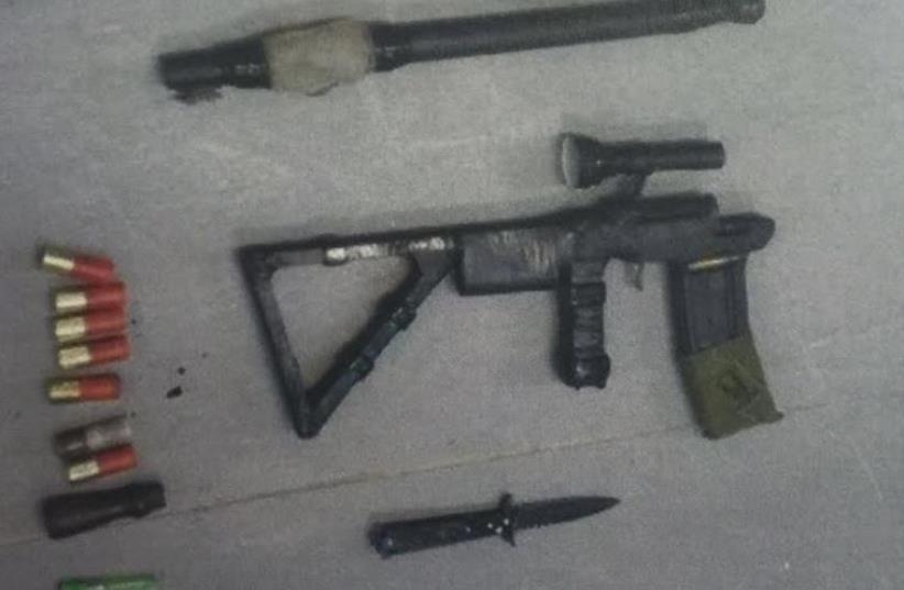 Weapons found on Palestinian suspect who was arrested last month after plotting a shooting attack (photo credit: SHIN BET)