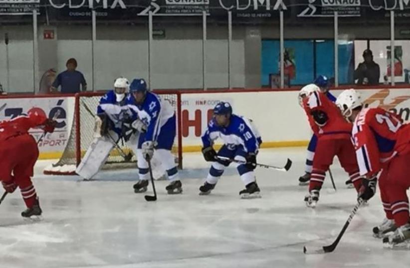 Israel's National Hockey team playing at the group B meeting in IIHF World Championship Division II action in Mexico.  (photo credit: Courtesy)