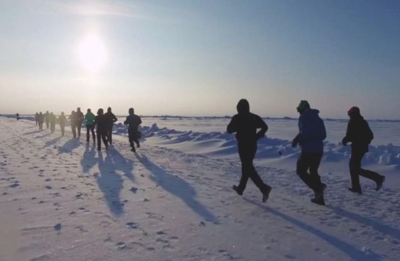 North Pole Marathon (photo credit: screenshot)